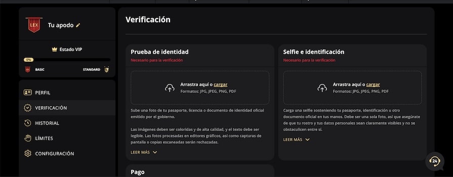 Verificación de la cuenta