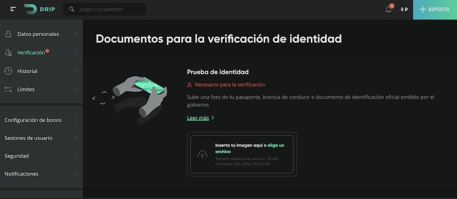 Verificación de la cuenta